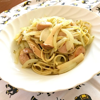 エリンギのパスタ☆パクチー味